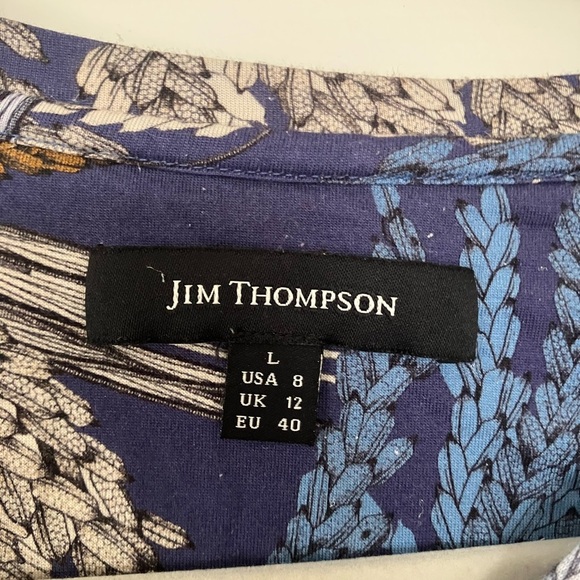 Jim Thompson Pima Cotton Rice Blend Blue T-Shirt Size Large - Picture 4 of 8